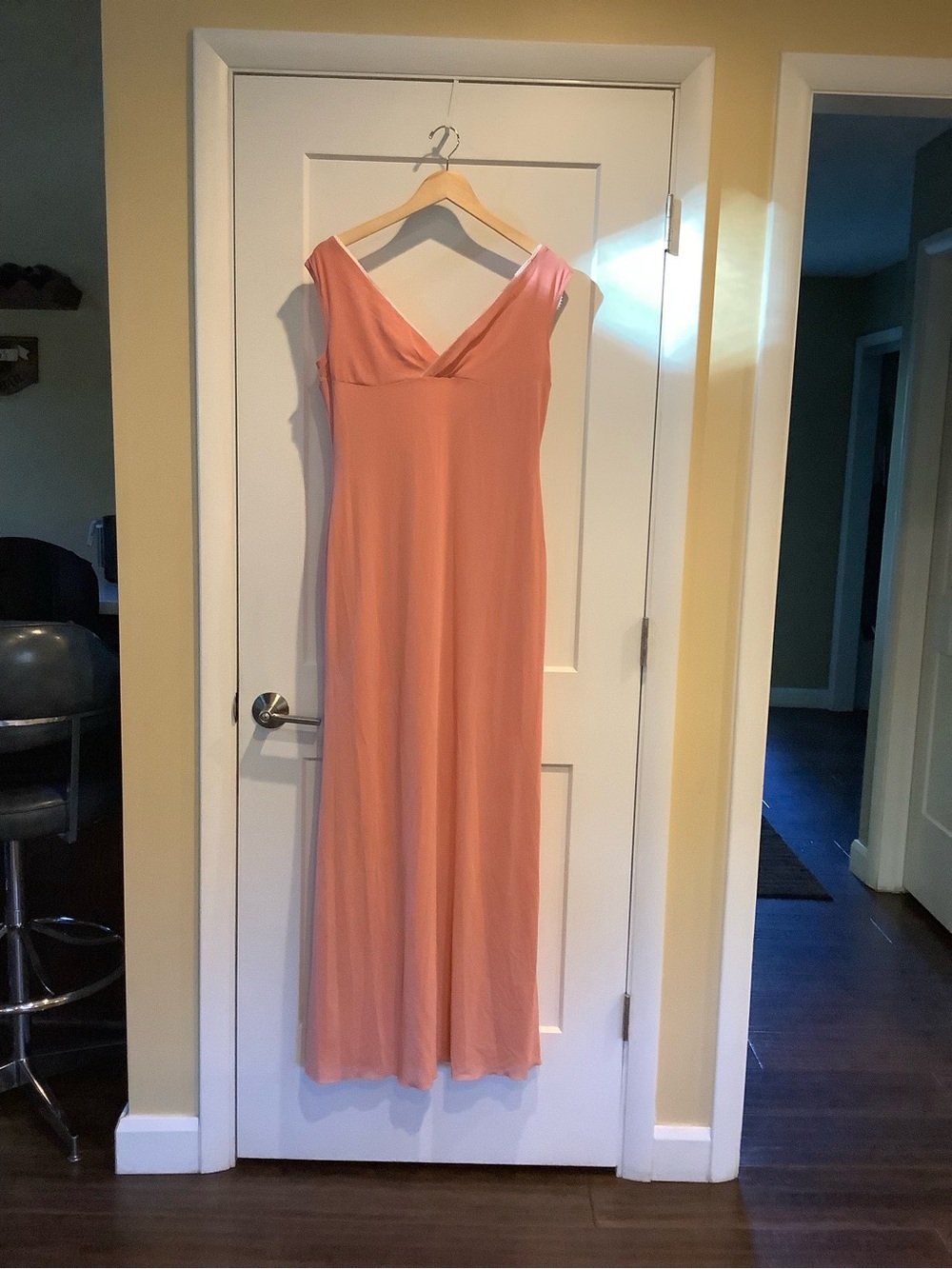 Peppermayo Peach Off the Shoulder Sweetheart Maxi Dress